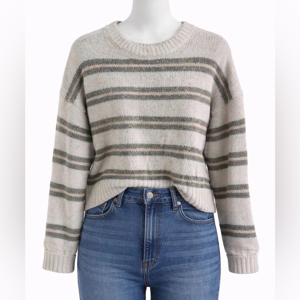 Spiritual Gangster Striped Alpaca Merino Sweater Relaxed Medium